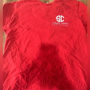 Simply cheer red top